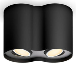 Philips Hue Pillar - Plafondlamp - 2x GU10 White ambiance - Zwart