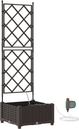 vidaXL - Tuinpotten - met - Water - Irrigatiesysteem - Bruin
