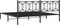 vidaXL - Bedframe - met - hoofdbord - metaal - zwart - 193x203 - cm
