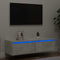 vidaXL - Tv-meubel - met - LED-verlichting - 100X35,5x25 - cm - betongrijs