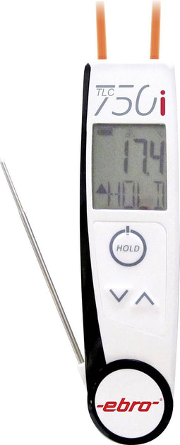 ebro TLC 750i Infrarood-thermometer en insteekthermometer Optiek 2:1 -50 tot +250 °C Conform HACCP, Contactmeting, Contactloze IR-meting, IP65