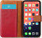 iMoshion Hoesje Geschikt voor iPhone 13 Hoesje Met Pasjeshouder - iMoshion Luxe Canvas Bookcase - Rood