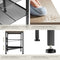 tectake® Bijzettafel - Industrieel design - 1 plank en 2 roosterplanken - Lichtbruin