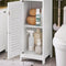 SoBuy FRG236-WN - Badkamerkast - 2 deuren 1 la - Wit
