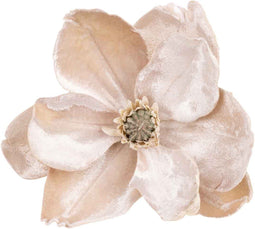 PTMD Magnolia Kunstbloem Klem - 15 x 7 x 16 cm - Velvet - Rosé goud