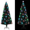 vidaXL - Kerstboom - met - LED - en - standaard - 210 - cm - glasvezel