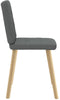 vidaXL - Eetkamerstoelen - 2 - st - stof - donkergrijs
