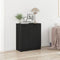 vidaXL - Dressoir - Zwart - Eiken - 60x30x70 - cm - Gelaagd - Hout