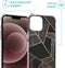 iMoshion Hoesje Geschikt voor iPhone 13 Pro Max Hoesje Met Koord - iMoshion Design Hoesje met Koord - Zwart / Meerkleurig / Goud / Black Graphic