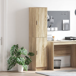 vidaXL - Hoge - kast - in - Sonoma - eiken - 35x39x168 - cm, - Geengineerd - Hout