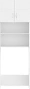 vidaXL - Wasmachinekastenset - bewerkt - hout - wit