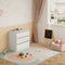 Woltu Kommode - 3 Laden - Hoogglans Wit - 80 x 78 x 48 cm