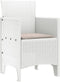 vidaXL - 4-delige - witte - poly - rieten - tuinstoelen - met - kussens