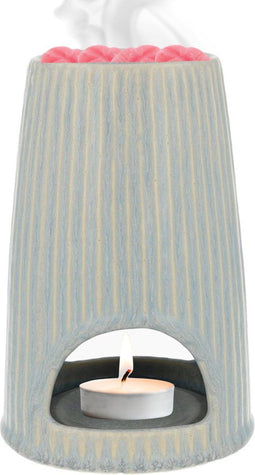 Scentchips® Rib Rond Waxbrander - Geurbrander - Oliebrander - Wax Melts Brander - Aromabrander - Ook Geschikt Voor Essentiële Oliën - Geurolie - Waxmelts - Brons