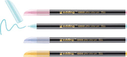 Fineliner edding 1200 f 4st glitter pastel ass | Set a 4 stuk | 10 stuks