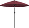 vidaXL - Parasol - met - aluminium - paal - 270 - cm - bordeauxrood