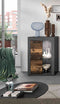 Furnilux Jam - Vitrinekast - Deels open deels dichte kast - Bruin - 35x88x60cm