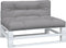 vidaXL - Palletkussens - 2 - st - stof - grijs