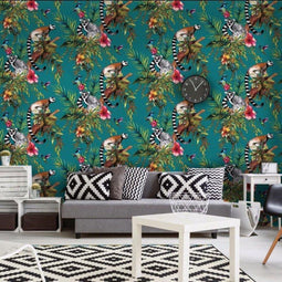 DUTCH WALLCOVERINGS Behang aap groen 12402