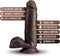 Blush Dildo Love Toy Dr. Skin Plus 7 Inch Posable Dildo With Balls Chocolate Bruin