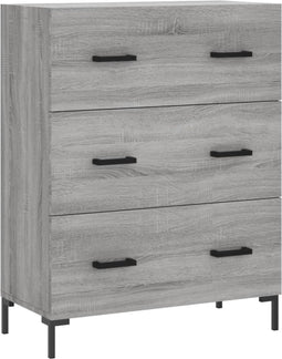 vidaXL - Dressoir - 69,5x34x90 - cm - bewerkt - hout - grijs - sonoma - eikenkleurig
