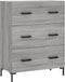 vidaXL - Dressoir - 69,5x34x90 - cm - bewerkt - hout - grijs - sonoma - eikenkleurig