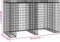 vidaXL - Schanskorf - voor - vuilnisbak - 192x91x120 - cm - gegalvaniseerd - ijzer