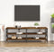 vidaXL - Tv-meubel - 140x40x50 - cm - bewerkt - hout - gerookt - eikenkleurig