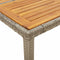 vidaXL Tuintafel met acaciahouten blad 150x90x75 cm poly rattan grijs