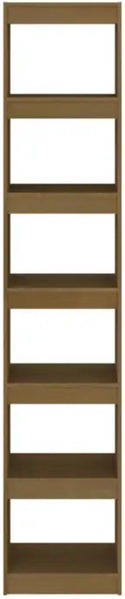 vidaXL - Boekenkast/kamerscherm - massief - grenenhout - honingbruin