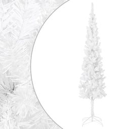 vidaXL - Kerstboom - smal - 210 - cm - wit