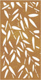 vidaXL - Wanddecoratie - tuin - bamboebladontwerp - 105x55 - cm - cortenstaal