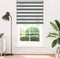 vidaXL - Zebra - rolgordijn - 135x200 - cm - stofbreedte - 130,9 - cm - donkergrijs