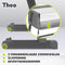 Lionelo Theo - 2 in 1 Co Sleeper & Baby Bed - Hoogte Verstelbaar - Kantelbaar - Ademend Mesh - Grijs