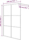 vidaXL - Inloopdouchewand - 140x195 - cm - mat - ESG-glas - zwart