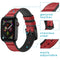 Echt lederen bandje voor de Apple Watch Series 1-9 / SE - 38/40/41 mm - Rood