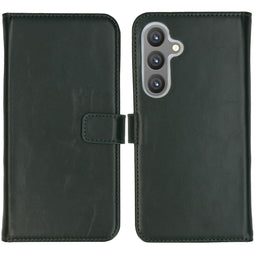 Echt Lederen Bookcase voor de Samsung Galaxy S24 Plus - Groen