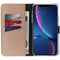 Echt Lederen Bookcase voor iPhone Xr - Beige