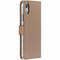 Echt Lederen Bookcase voor iPhone Xr - Beige