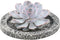 Echte Succulent Lila in Concrete keramiek schaal - Ø12-14 cm - 5 cm - 1x Echeveria Lilacina - kamerplant - vetplant