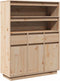vidaXL - Hoge - kast - 89x34x116,5 - cm - massief - grenenhout