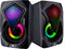 No Fear Speakerset - Lichtgevend - Bluetooth/Aux - Zwart (2 stuks)