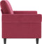 vidaXL - Tweezitsbank - 120 - cm - fluweel - wijnrood
