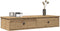 vidaXL - Wandschap - met - lades - 100x37,5x19cm - bewerkt - hout - artisanaal - eiken
