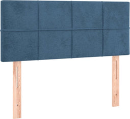 vidaXL - Hoofdbord - 90x5x78/88 - cm - fluweel - donkerblauw