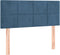 vidaXL - Hoofdbord - 90x5x78/88 - cm - fluweel - donkerblauw