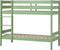 ECO Comfort stapelbed 70x160 cm met lattenbodem, bleekgroen, ECO-gecertificeerd FSC-hout, Massief Grenenhout, Lak op Waterbasis, Gemaakt in de EU, 10 jaar Fabrieksgarantie