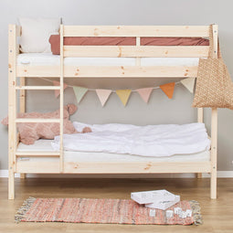 ECO Comfort stapelbed 70x160 cm met lattenbodem, natuurlijk hout, ECO-gecertificeerd FSC-hout, Massief Grenenhout, Lak op Waterbasis, Gemaakt in de EU, 10 jaar Fabrieksgarantie
