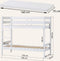 ECO Comfort stapelbed 70x160 cm met lattenbodem, wit, ECO-gecertificeerd FSC-hout, Massief Grenenhout, Lak op Waterbasis, Gemaakt in de EU, 10 jaar Fabrieksgarantie
