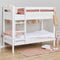 ECO Comfort stapelbed 70x160 cm met lattenbodem, wit, ECO-gecertificeerd FSC-hout, Massief Grenenhout, Lak op Waterbasis, Gemaakt in de EU, 10 jaar Fabrieksgarantie
